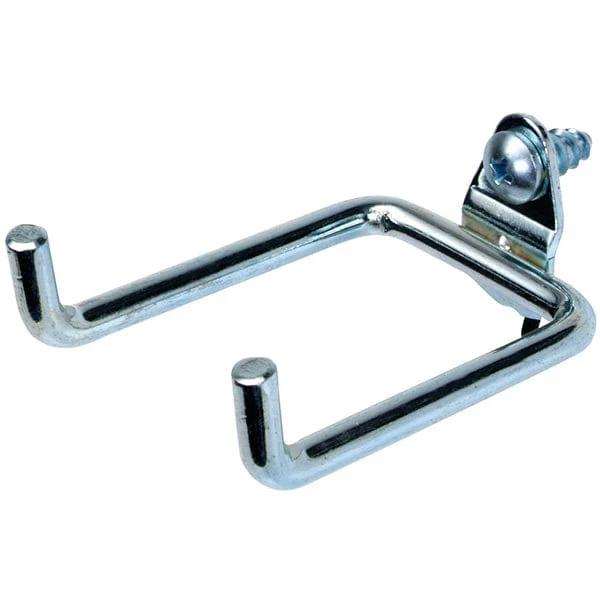 DuraHook 2 3/4" Double Rod, 80 Degree Pegboard Hook, 10 Pack